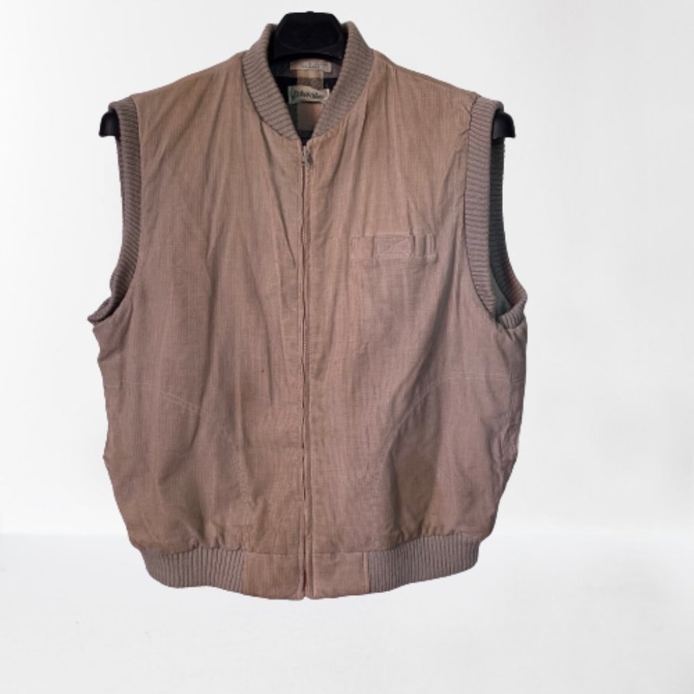 Vintage (St John's Bay) BEIGE CORDUROY MEN'S VEST size XL
